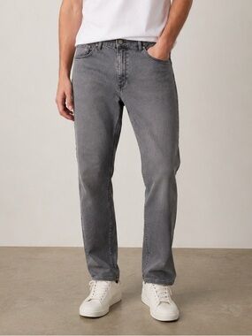 Mott & Bow Gray Straight Stretch Jeans Men’s 38x30 Minimalist Casual Neutral